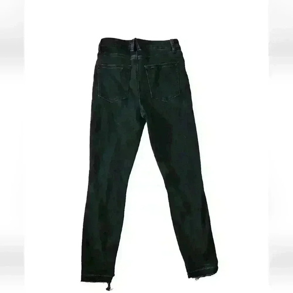 Good American Black Distressed High Rise Skinny Jeans 6/28 - Picture 2 of 10